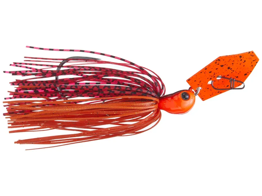 ChatterBait Jackhammer, 3/8oz Fire Craw Orange Blade
