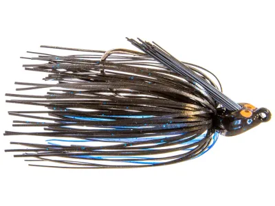 Z-Man CESJ38-01 Crosseyez Snakehead Swim Jig 3/8 oz Black/Blue