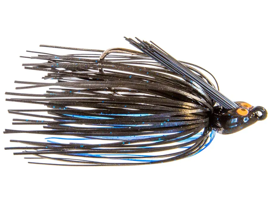 Z-Man CESJ14-01 Crosseyez Snakehead Swim Jig 1/4 oz Black/Blue