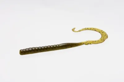  Zoom 144025 Mag U-Tale Worm 7.5" 15pk, Green Pumpkin