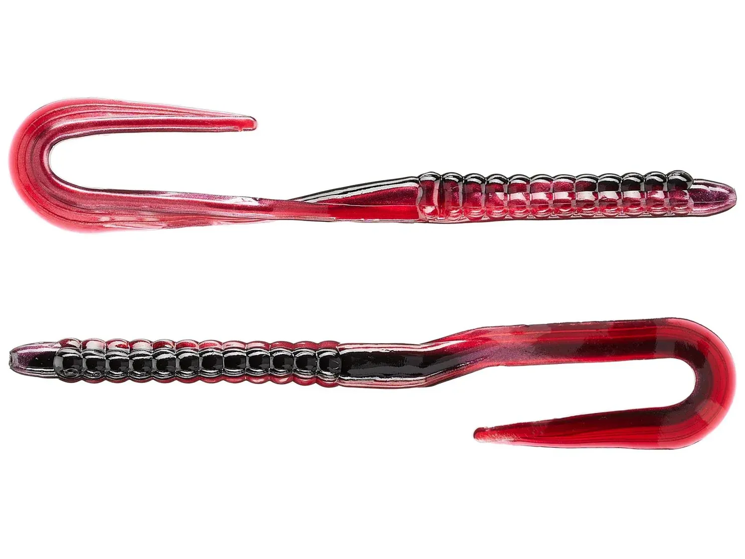 Zoom 144029 Mag U-Tale Worm 7.5" 15pk, Red Shad