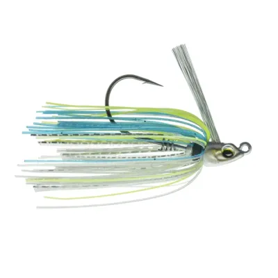 6th Sense Divine Swim Jig 3/8oz Blue- Treuse Flash