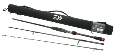 Daiwa ARDT703MFS-TR Ardito-TR Travel Spinning Rod, 7', 3 Pc, Fast, Med, 1/4-3/4 oz Lures, 6 Lb - 15 Lb Line, 8 Guides
