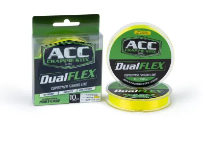 ACC Crappie DualFlex Co-Poly   300 yd Chartreuse 8 lb