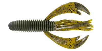 Big Bite SWCRWT-02 Swimming Craw Tube, 4", Green Pumpkin, 7/Pack