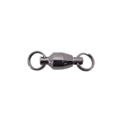 Spro  Ball Bearing Swivel 2 - Split Ring 8Lb Black 