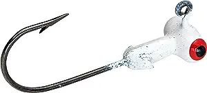 Strike King Mr. Crappie Sausage Head Jig Head, 1/8 oz, Refrigerator White,3pk