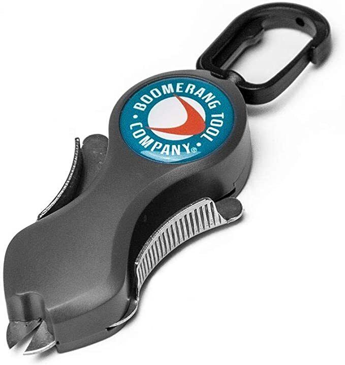 Boomerang Fishing SNIP Retractable Braid, Mono &amp; Fluorocarbon Cutters, Grey