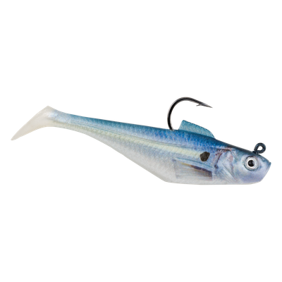 Berkley PBBSS4-HDGZS PowerBait Pre-Rigged Swim Shad, 4pk, 4" HD Gizzard Shad
