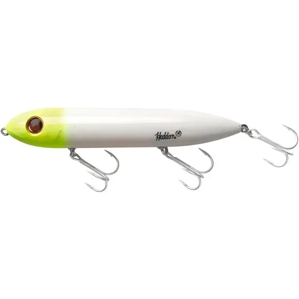 Heddon Super Spook Topwater Bait, 5", 7/8 oz, White Chartreuse Head