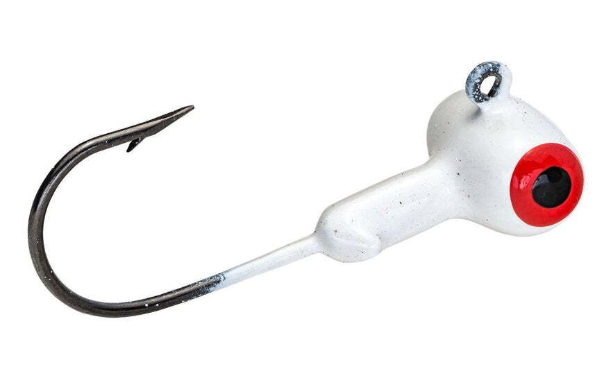 Strike King Mr. Crappie Sausage Head Jig Head, 1/16 oz, Refrigerator White,3pk