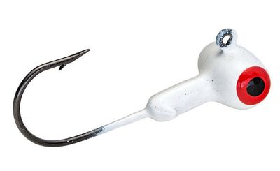 Strike King Mr. Crappie Sausage Head Jig Head, 1/16 oz, Refrigerator White,3pk