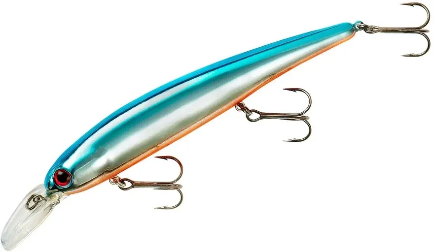 Bandit Shallow Walleye Trolling Plug, 4 3/4", 5/8 oz, Chrome/Blue