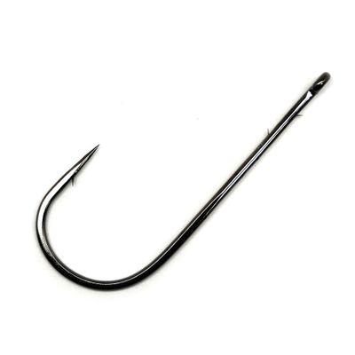 Gamakatsu Worm Hook, Size 4/0, Needle Point, Round Bend, Offset, Ringed Eye, NS Black, 25 per Pack