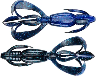 Keitech CF36-413 Crazy Flapper Crawbait, 3.6", Black Blue, 7/Pack