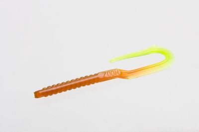 Zoom 901-006 U-Tale Worm, 6 3/4", 10Pk, Motoroil Chartreuse