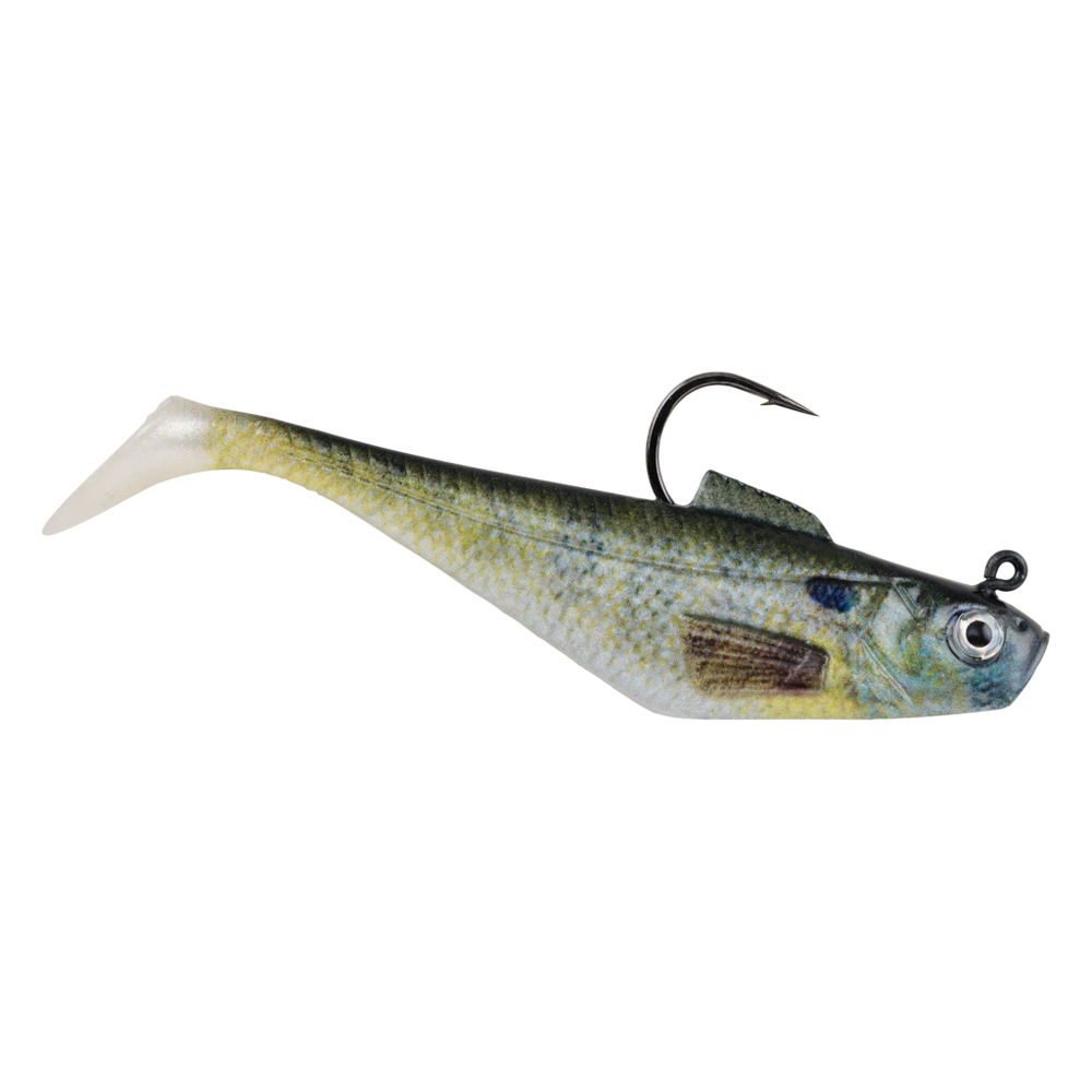 Berkley PBBSS4-HDBLG PowerBait Pre-Rigged Swim Shad, 4pk, 4" HD Bluegill
