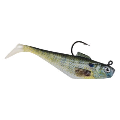Berkley PBBSS4-HDBLG PowerBait Pre-Rigged Swim Shad, 4pk, 4" HD Bluegill