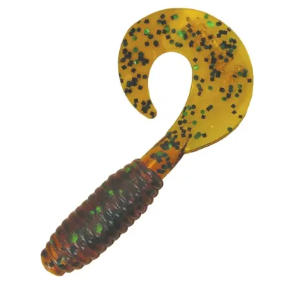 Kalin  Lunker Grub, 5" Pumpkin Salt &amp; Pepper, 10/Pack