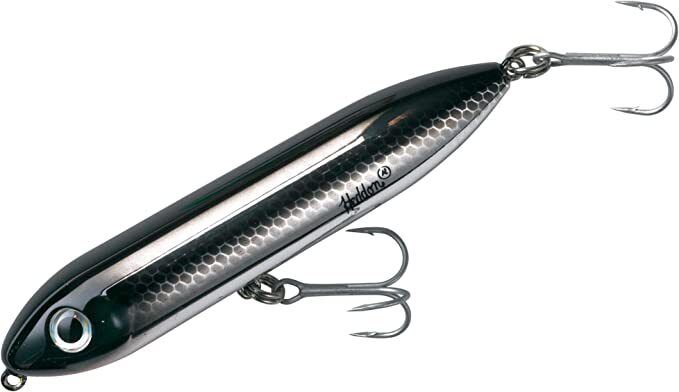 Heddon  Super Spook Topwater Bait, 5", 7/8 oz, Black Shiner