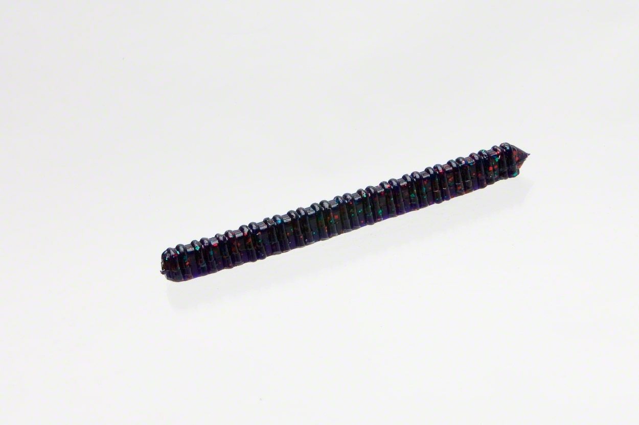 Zoom 007177-SP Centipede Finesse Worm, 4", 20Pk, Junebug Red