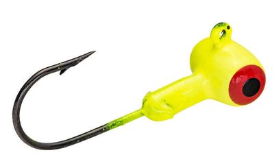 Strike King  Mr. Crappie Sausage Head Jig Head, 1/8 oz, Chartreuse,3pk