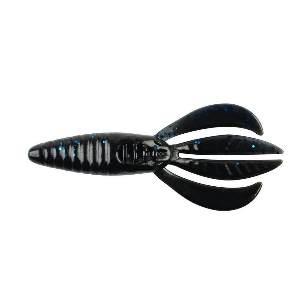 Berkley Powerbait Pit Boss, Skeet Reese design, 4'' 8 Pkg Ct, Black-Blue