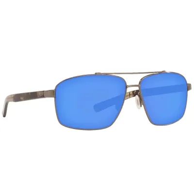 Costa Flagler 580P Brushed Gunmetal- Blue MIR