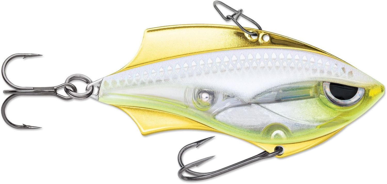 Rapala RVB06BUD Rap-V Blade 6, 2-1/2", 1/2 Oz, #4 and #6 Hooks, Bud