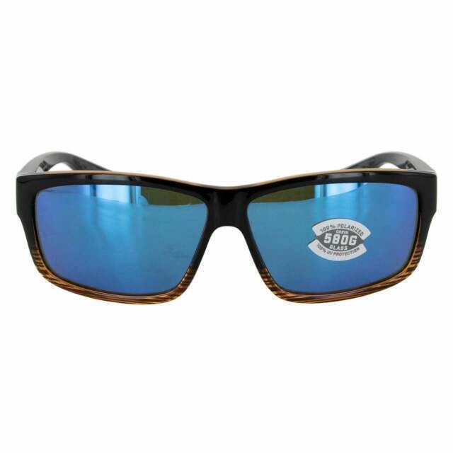 Costa UT68OBMP Cut Sunglasses, 580P Blue Mirror, Topaz Fade Nylon Frame
