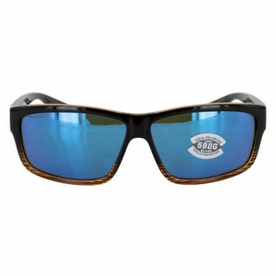 Costa UT68OBMP Cut Sunglasses, 580P Blue Mirror, Topaz Fade Nylon Frame
