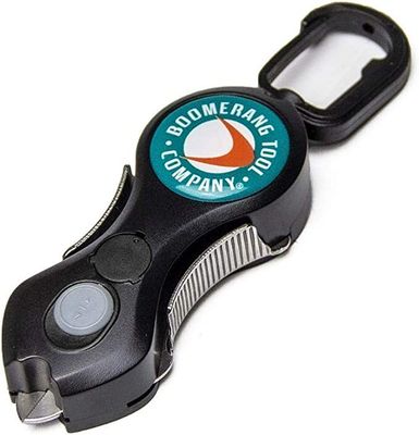 Boomerang Fishing SNIP Retractable Braid, Mono &amp; Fluorocarbon Cutters, w/LED Light, Black