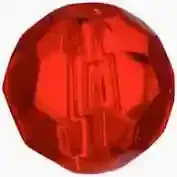 Eagle Claw Lazer Red Faceted Glass Beads 8mm 20 Per Pk