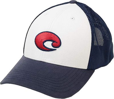 Costa HA47G Rodeo Gray Twill w/White Mesh Trucker Hat