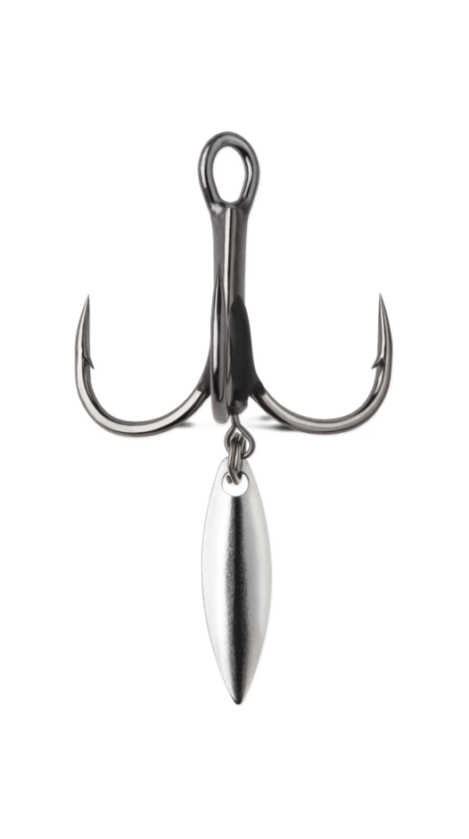 VMC 7548BDBN#6PP Bladed Hybrid Treble Short Hook, Size 6