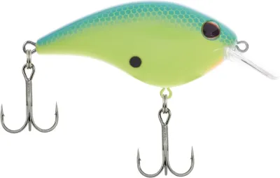 Berkley  Frittside, 2-1/4 " , 1/3oz, 2-5 Ft , #2 Hooks, Blue Chartreuse