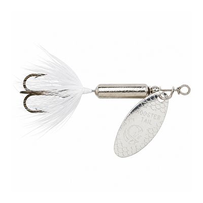 Yakima Rooster Tail, 1/4oz Swg;Chrome White Tail