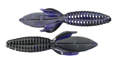 Reaction SMB-100 Smallie Beaver Creature Bait, 3 1/2", Black Light