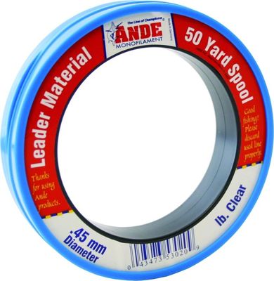 Ande 80 lb Mono Leader Wrist Spool 50yd Clear