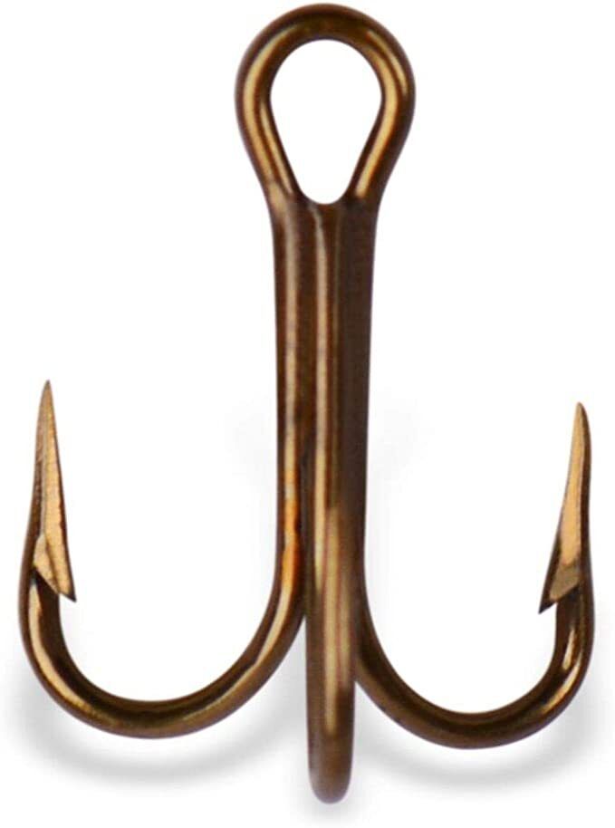 Mustad Classic Treble Hook, Size 12,Bronze, 25 per Pack