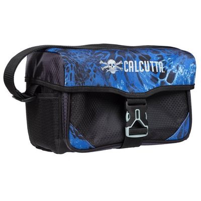 Calcutta Express Tackle Bag in Prym1 Shoreline Camo includes three 3600 Tackle Trays