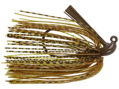 Queen Tungsten Flipping Jig 3/8oz - Greenpumpkin Green (Grnpkn with green flake)