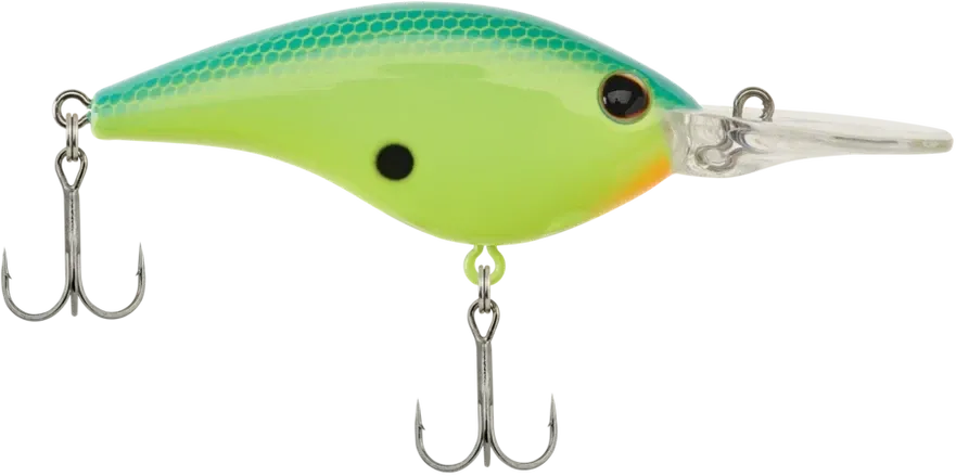 Berkley  Frittside, 2-1/2" , 3/7oz, 5-7 Ft , #2 Hooks, Blue Chartreuse