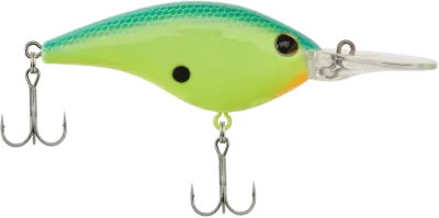 Berkley  Frittside, 2-1/2" , 3/7oz, 5-7 Ft , #2 Hooks, Blue Chartreuse