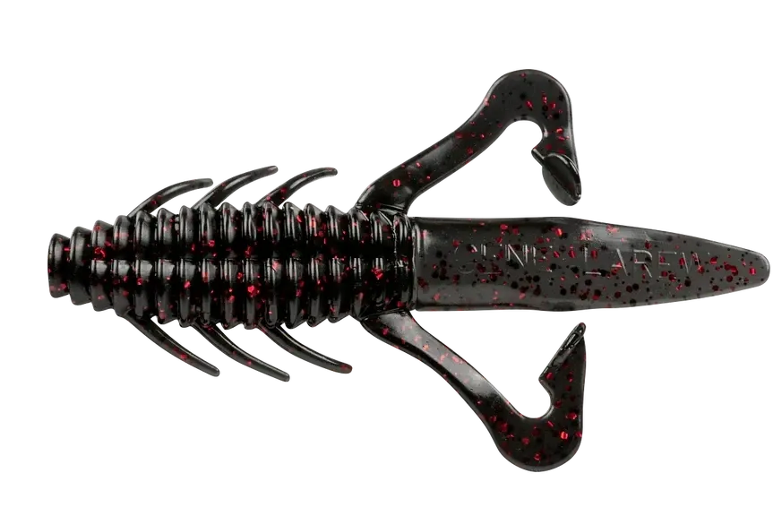 Gene Larew TBB11-8 Biffle Bug 4.25", Black Neon (LAM), 8/Bag