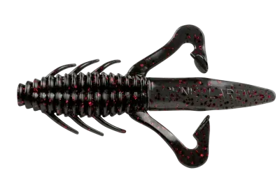 Gene Larew TBB11-8 Biffle Bug 4.25", Black Neon (LAM), 8/Bag