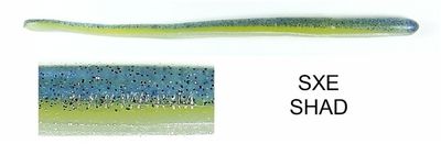 Roboworm SR-MY3H Straight Tail Worm 6", SXE Shad, 10/Pack