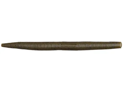 Yum YDG5BK44-30 Dinger Worm 5" Green Pumpkin Purple Flake, 30/Bag