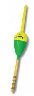 Mr Crappie 49a0-SS-36YG Spring Thang Balsa Spring Oval Floats 1"
