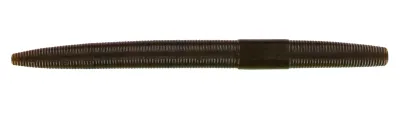 Big Bite Baits TS5-14 Trick Stick Finesse Worm, 5", Green Pumpkin